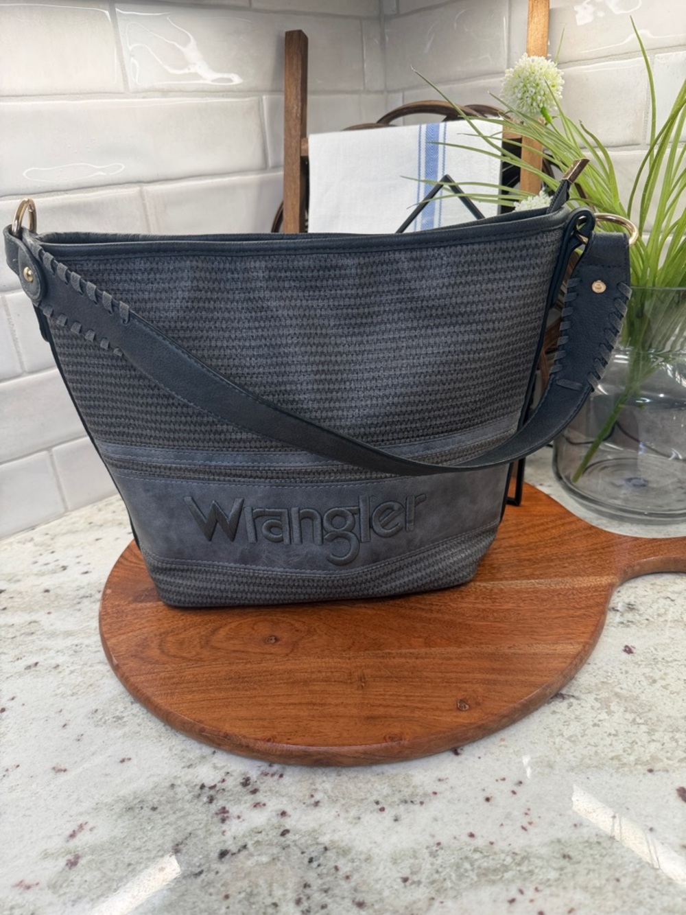 Wrangler Charcoal Hobo Bag